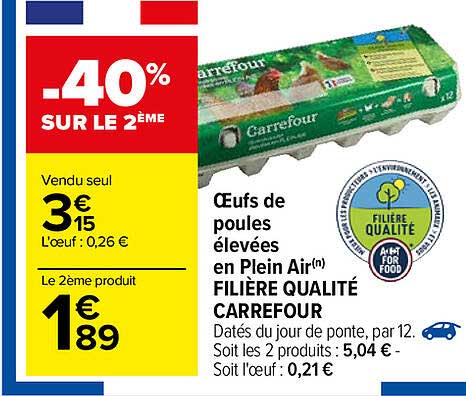 ceufs de poules elevees en plein air filiere qualite carrefour