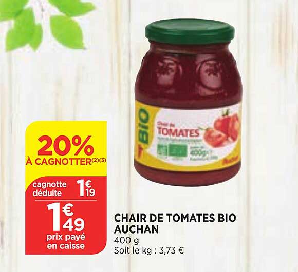 Chair De Tomates Bio Auchan