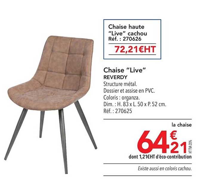 chaise "live" reverdy