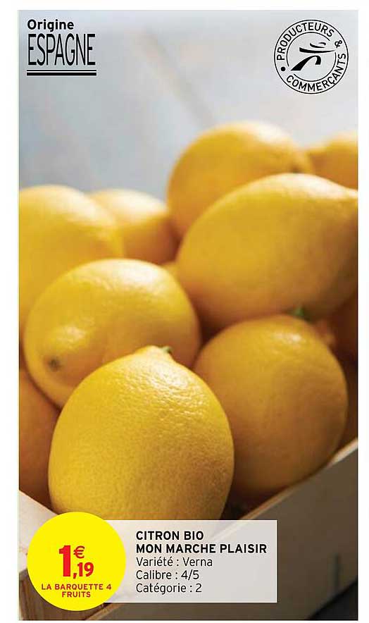 citron bio mon marché plaisir