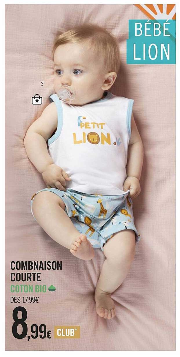 combnaison courte coton bio