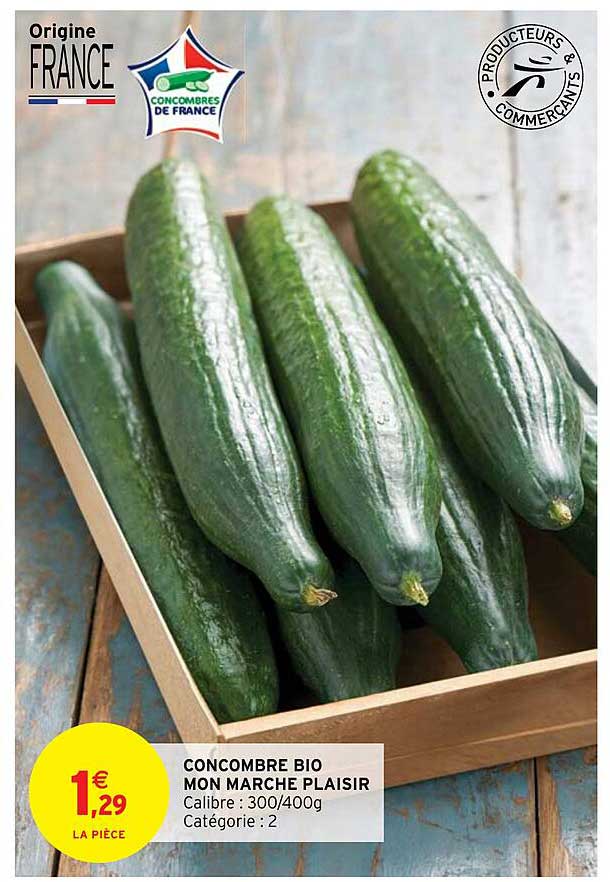 concombre bio mon marché plaisir