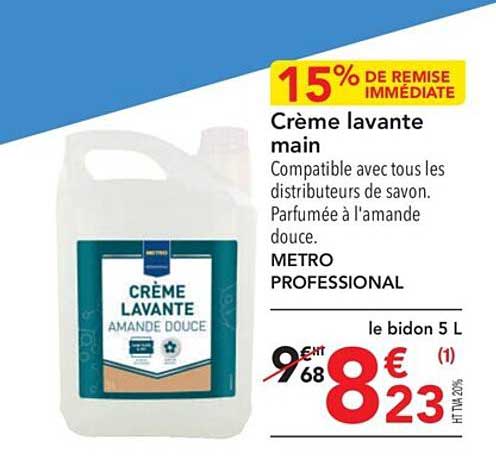 crème lavante main metro professional