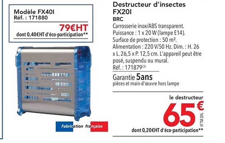 destructeur d'insectes fx20I brc