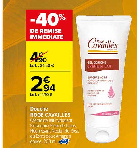 douche roge cavailles