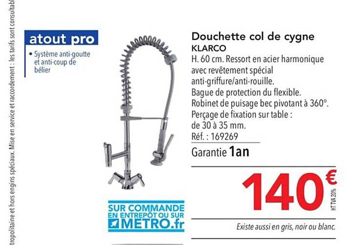 douchette col de cygne klarco