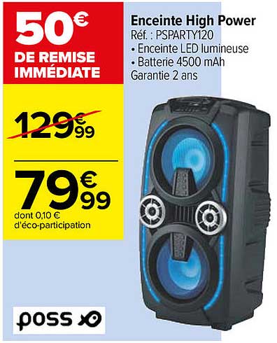 enceinte high power poss
