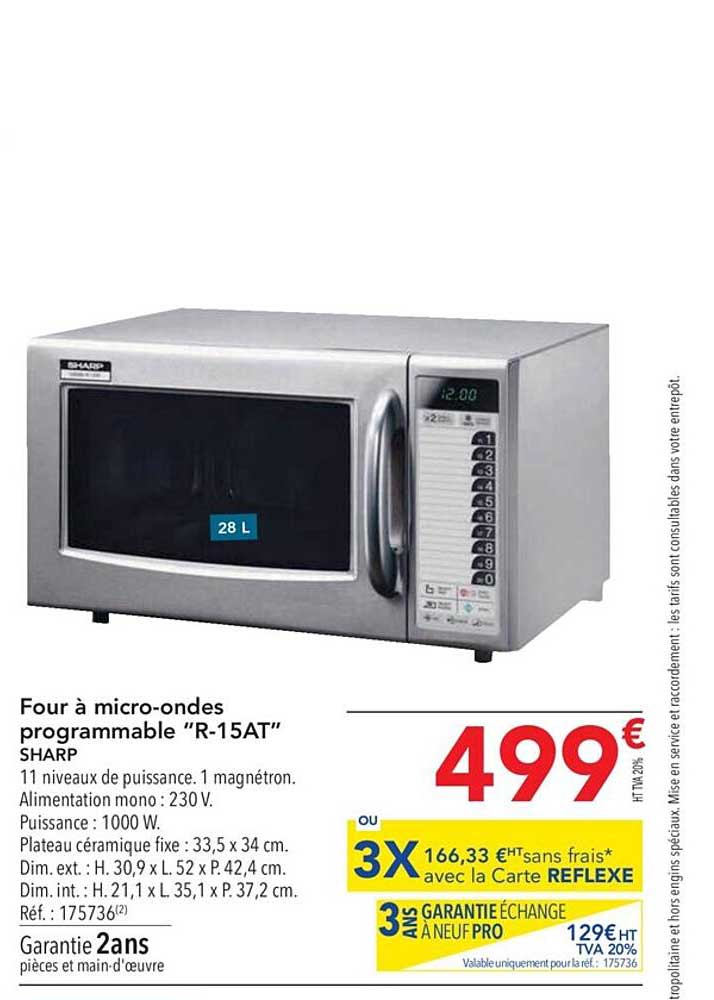 four à micro-ondes programmable "r-15at" sharp