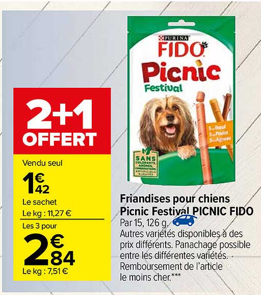 friandises pour chiens picnic festival picnic fido