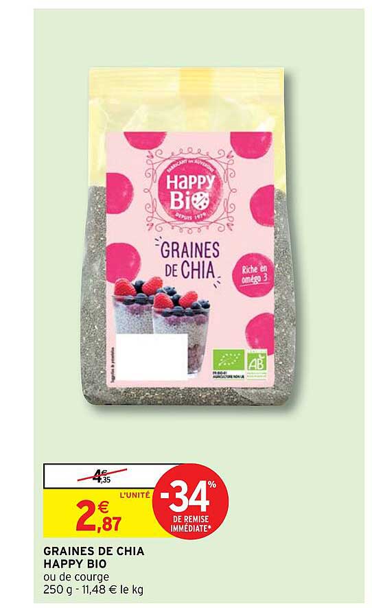 Graines De Chia Happy Bio