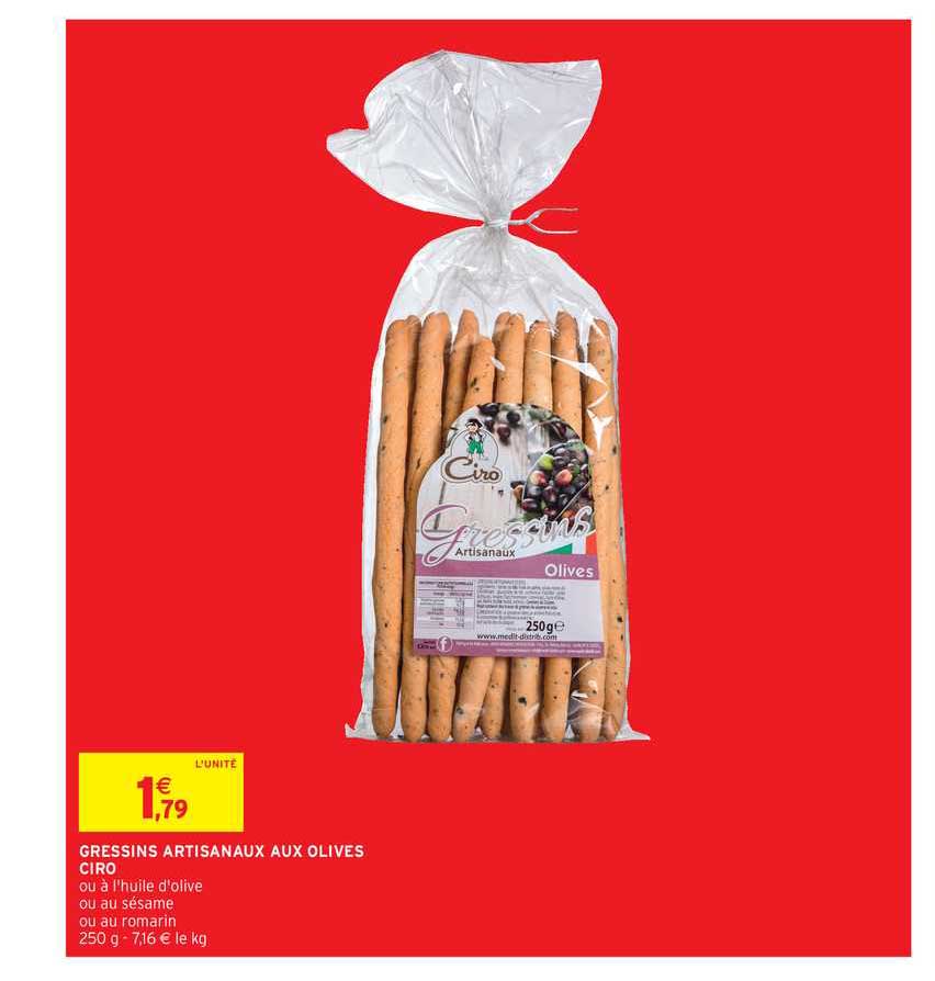 gressins artisanaux aux olives ciro