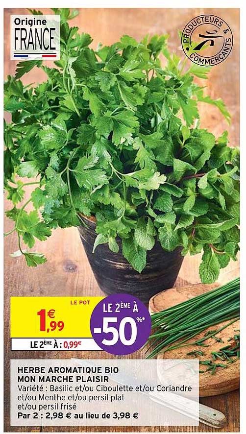herbe aromatique bio mon marché plaisir