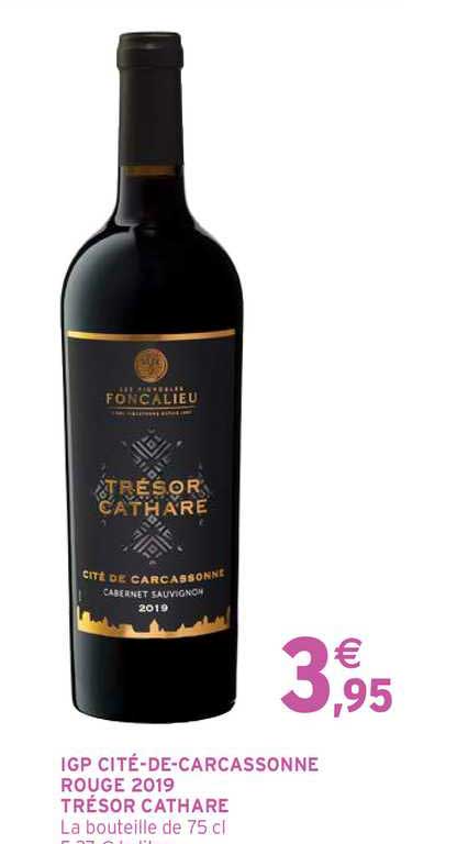 igp cité-de-carcassonne rouge 2019 trésor cathare