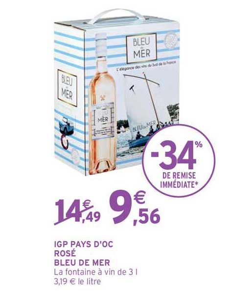 Igp Pays D'oc Rosé Bleu De Mer