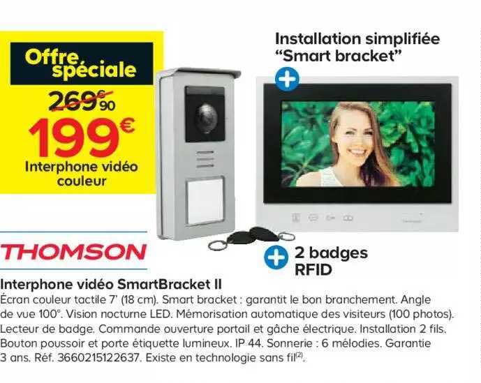interphone vidéo smartbracket II thomson