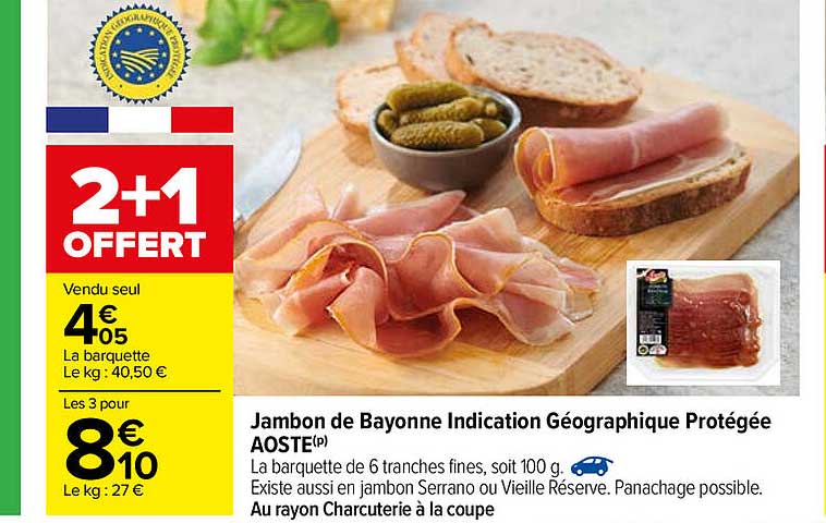 jambon de bayonne indication geographique protegee aoste