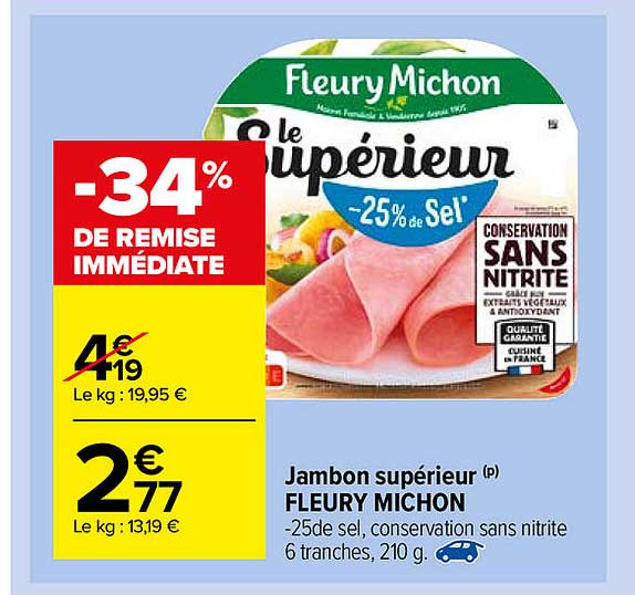 jambon supérieur fleury michon