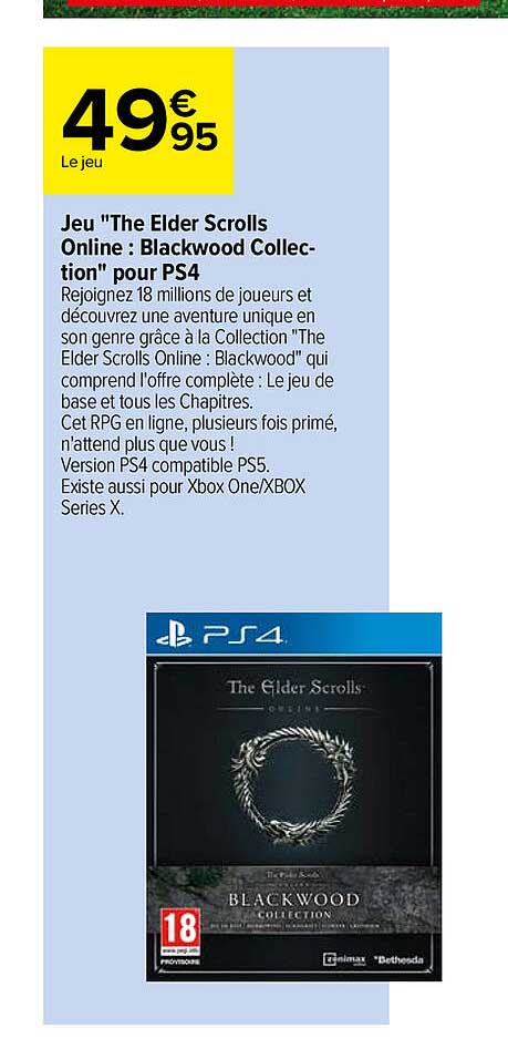 je " the elder scrolls online : clackwood collection" pour ps4