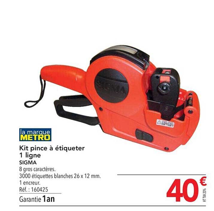 kit pince à étiqueter 1 ligne sigma
