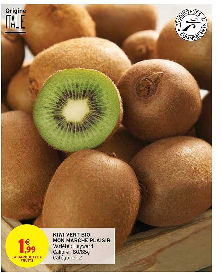 kiwi vert bio mon marché plaisir