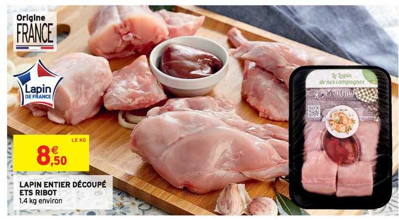 lapin entier découpé ets ribot