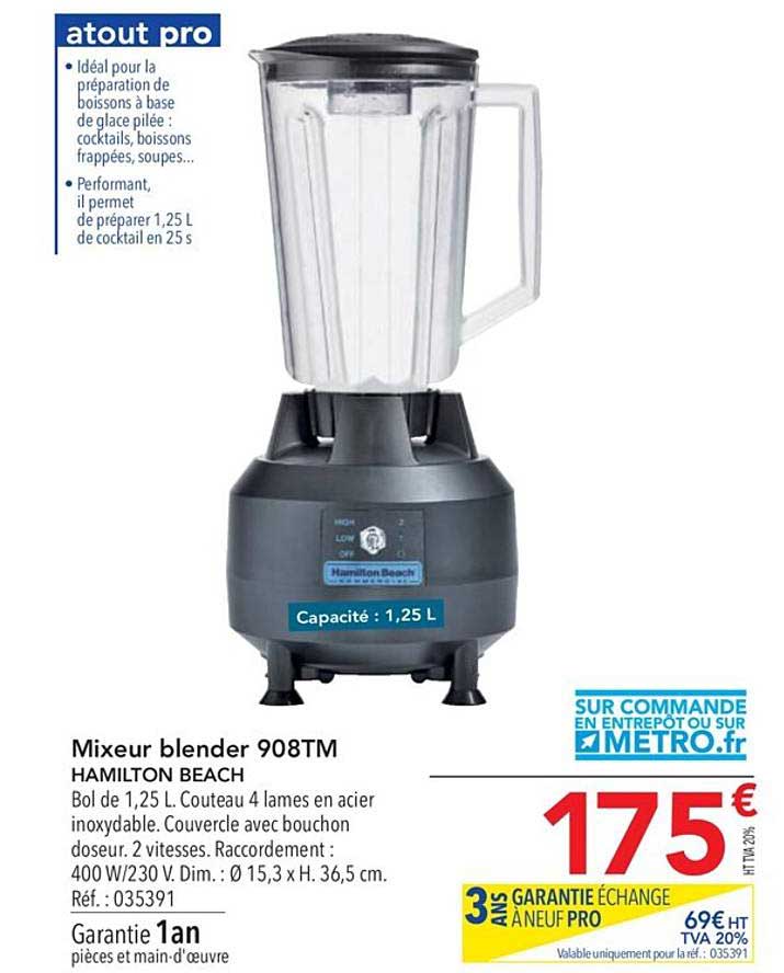 mixeur blender 908tm hamilton beach