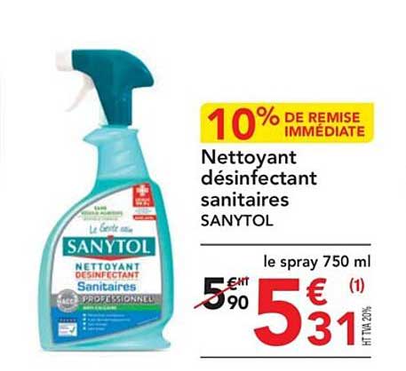 nettoyant désinfectant sanitaires
