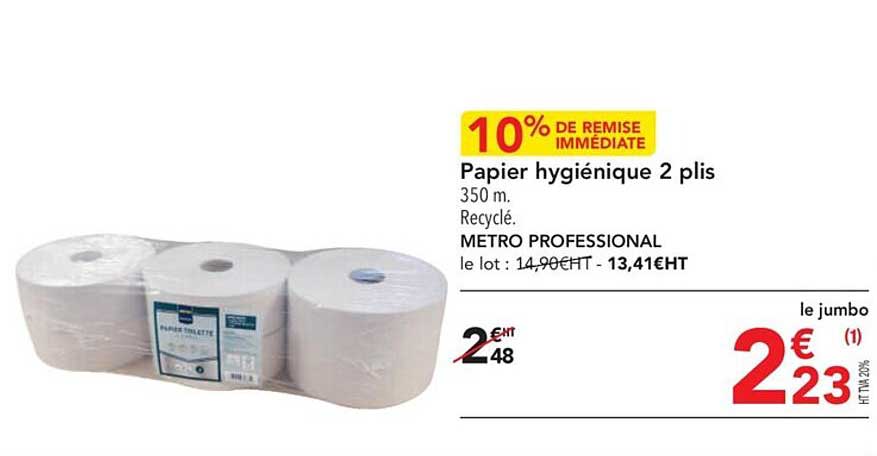papier hygiénique 2 plis metro professional