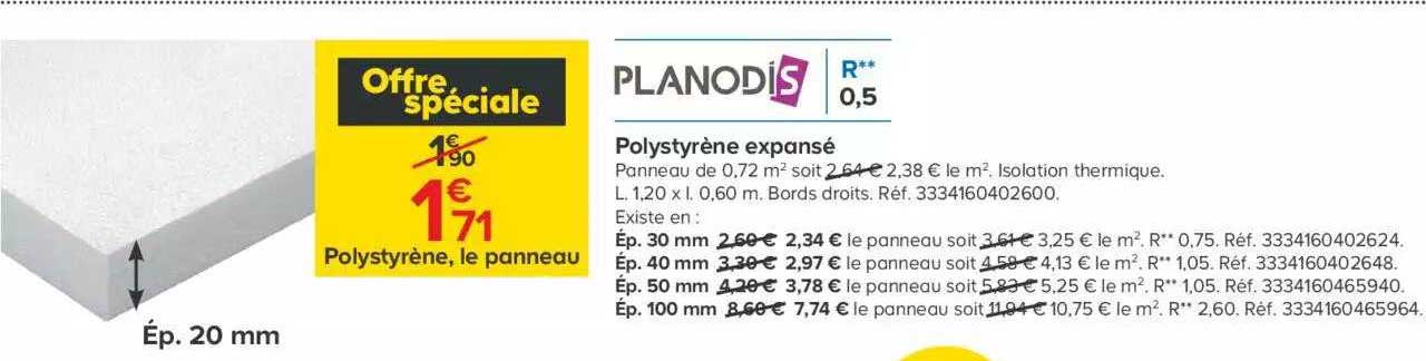 polystyrène expansé planodis