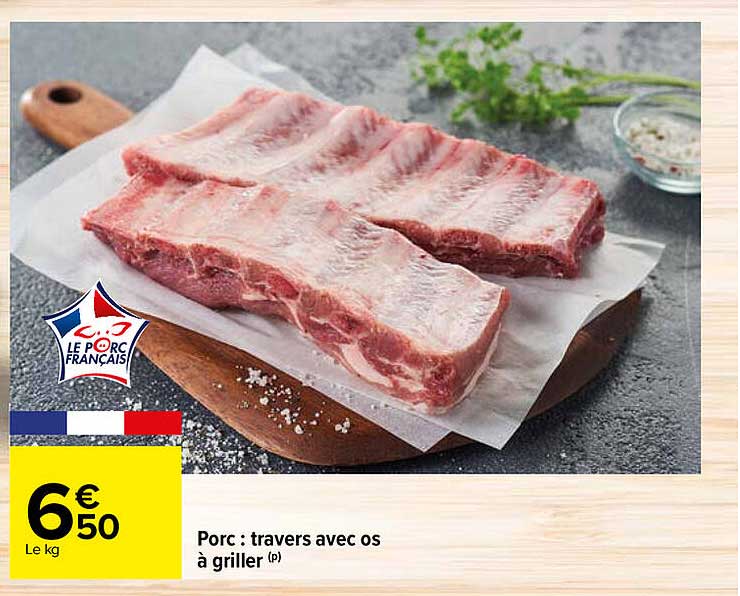 Porc Travers Avec Os A Griller