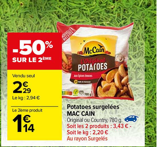 Potatoes Surgelées Mac Cain