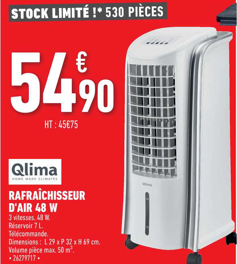 rafraîchisseur d'air 48 w qlima