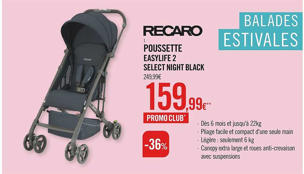 Recaro Poussette Easylife 2 Select Night Black