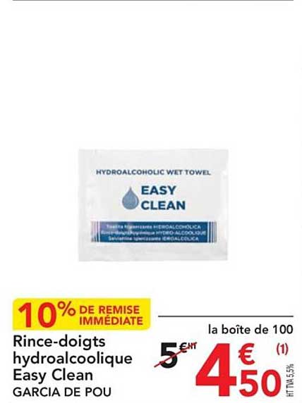 rince-doigts hydroalcoolique easy clean garcia de pou