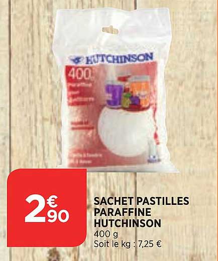 sachet pastilles paraffine hutchinson
