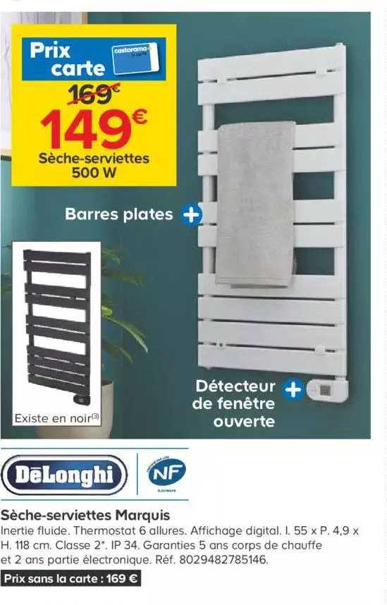 sèche-serviettes 500 w