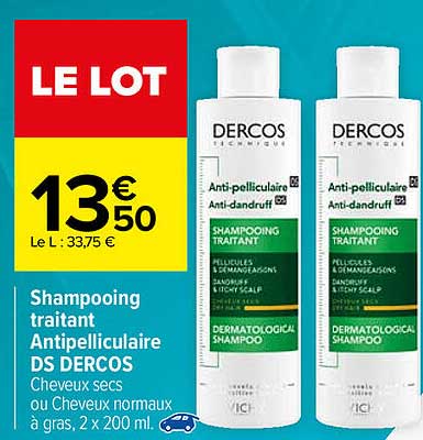 shampooing traitant antipelliculaire ds dercos