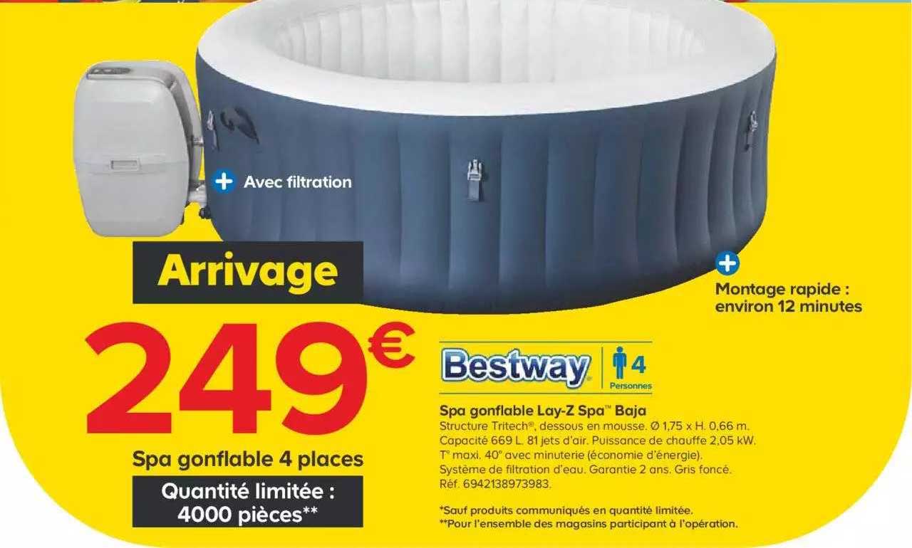 spa gonflable lay-z spa baja bestway