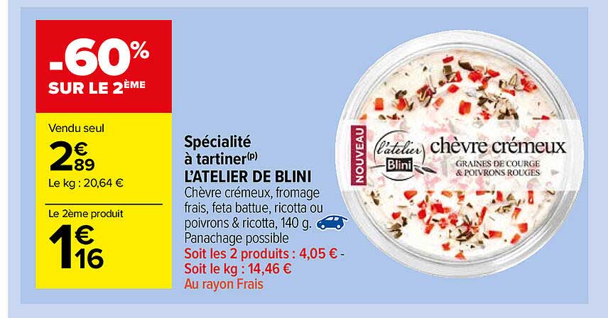 spécialité à tartiner l'atelier de blini