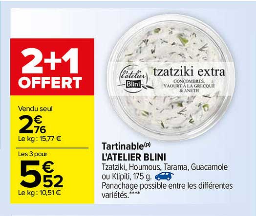 tartinable l'atelier blini