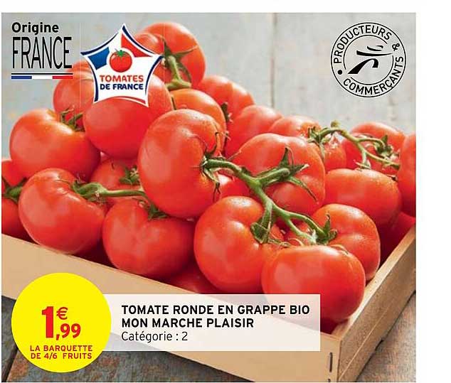 tomate ronde en grappe bio mon marché plaisir