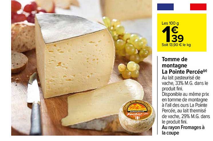 Tomme De Montagne La Pointe Percee