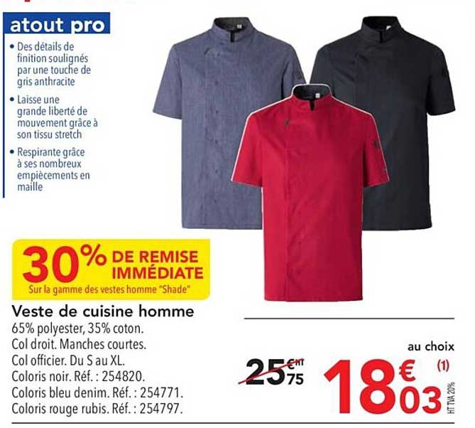 Veste De Cuisine Homme