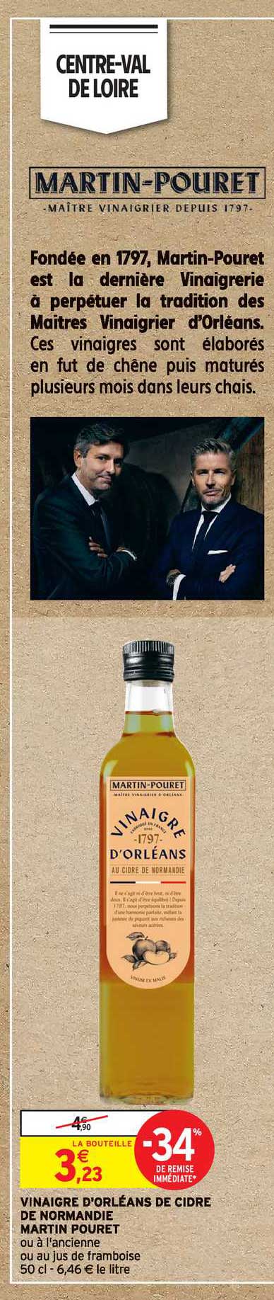 vinaigre d'orléan de cidre de normandie martin pouret