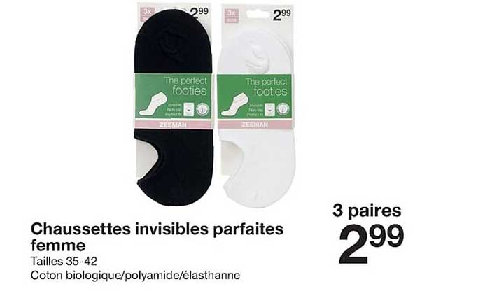 chaussettes invisibles parfaites femme