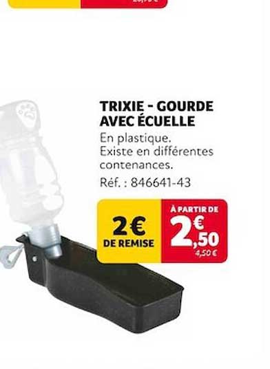 trixie - gourde avec écuelle