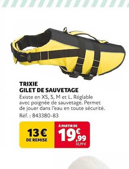 trixie gilet de sauvetage