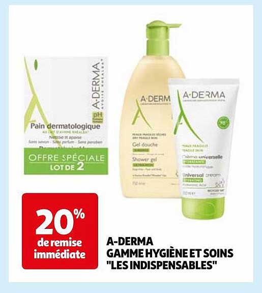 a-derma gamme hygiène et soins "les indispensables"