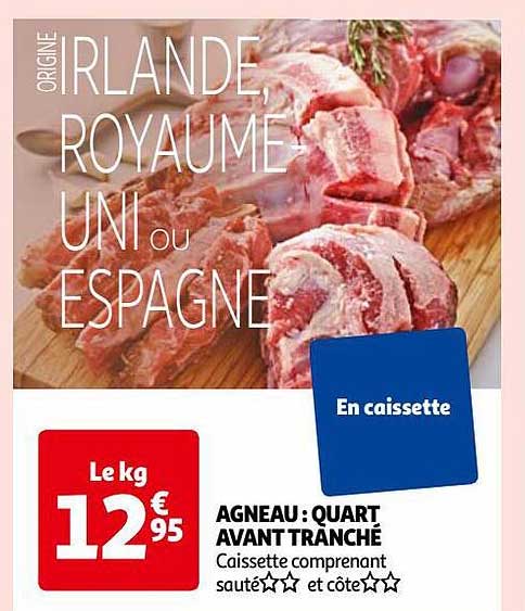 Agneau : Quart Avant Tranché