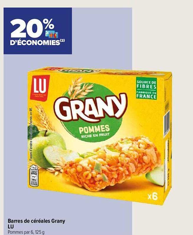 barres de céréales grany lu